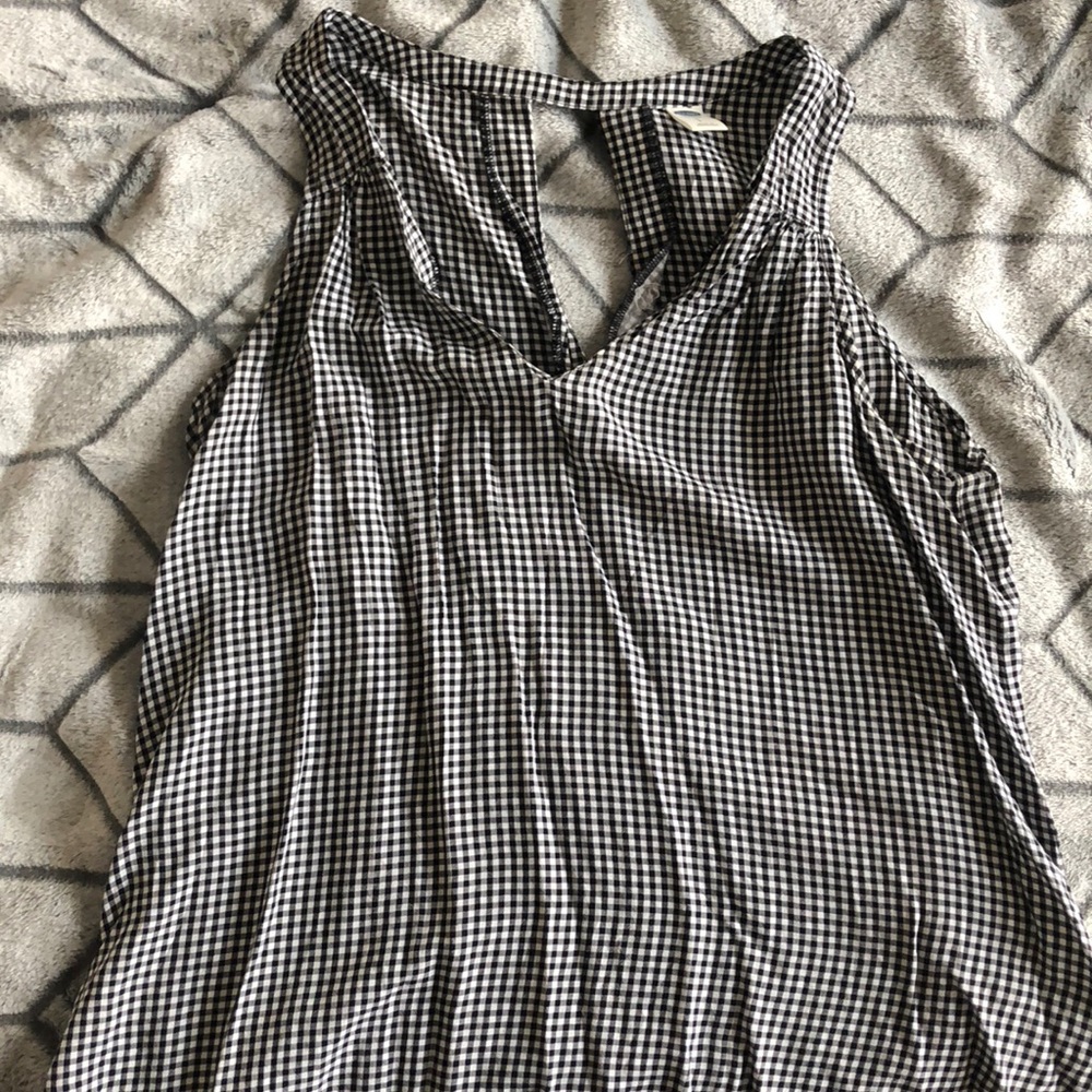 Gingham Tank Top Blouse